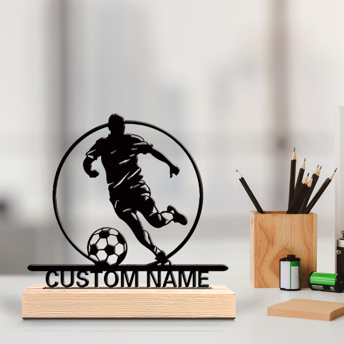 Board Game Football - Custom Soccer Player Metal Statue with