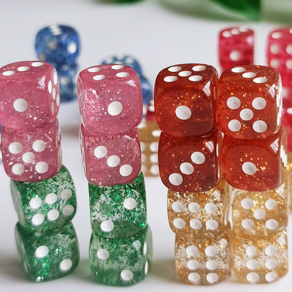 Set of 10pcs Glitter Dice Roll - Board Game Digital review and price