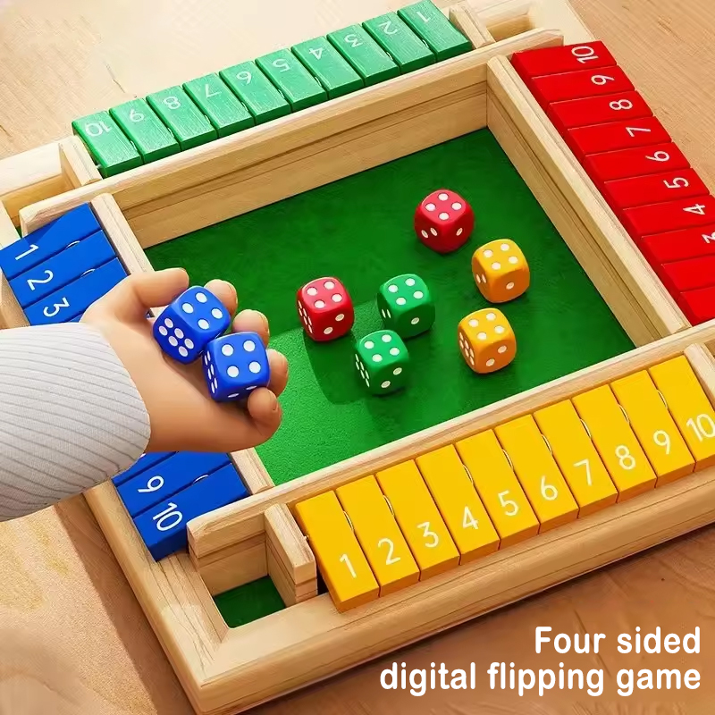 Box Game Wooden Dice Four-Side - Board Game Flip 7 review and price