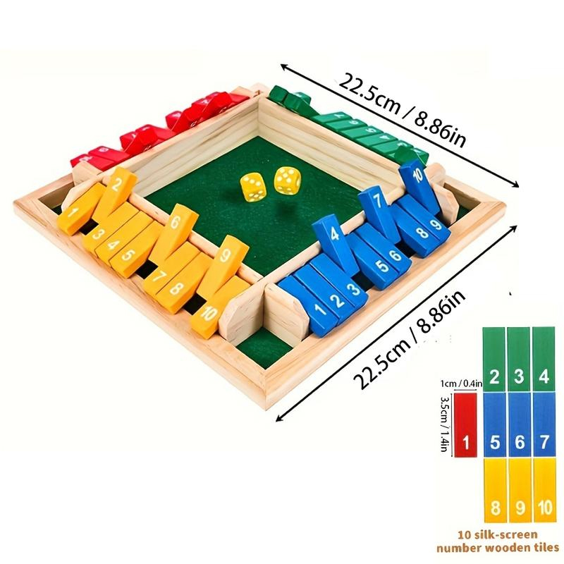 Box Game Wooden Dice Four-Side - Board Game Flip 7 review and price