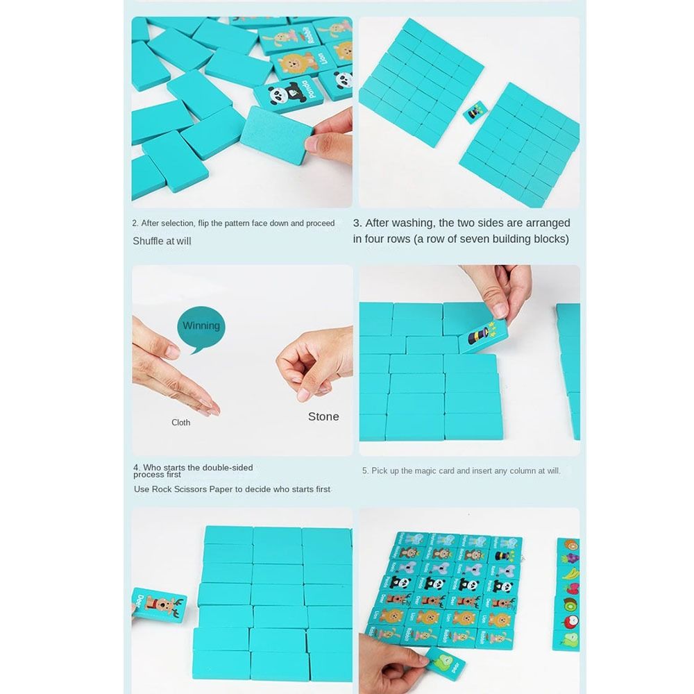 Wooden Memory Solitaire Matchi - Board Game Flip 7 review and price