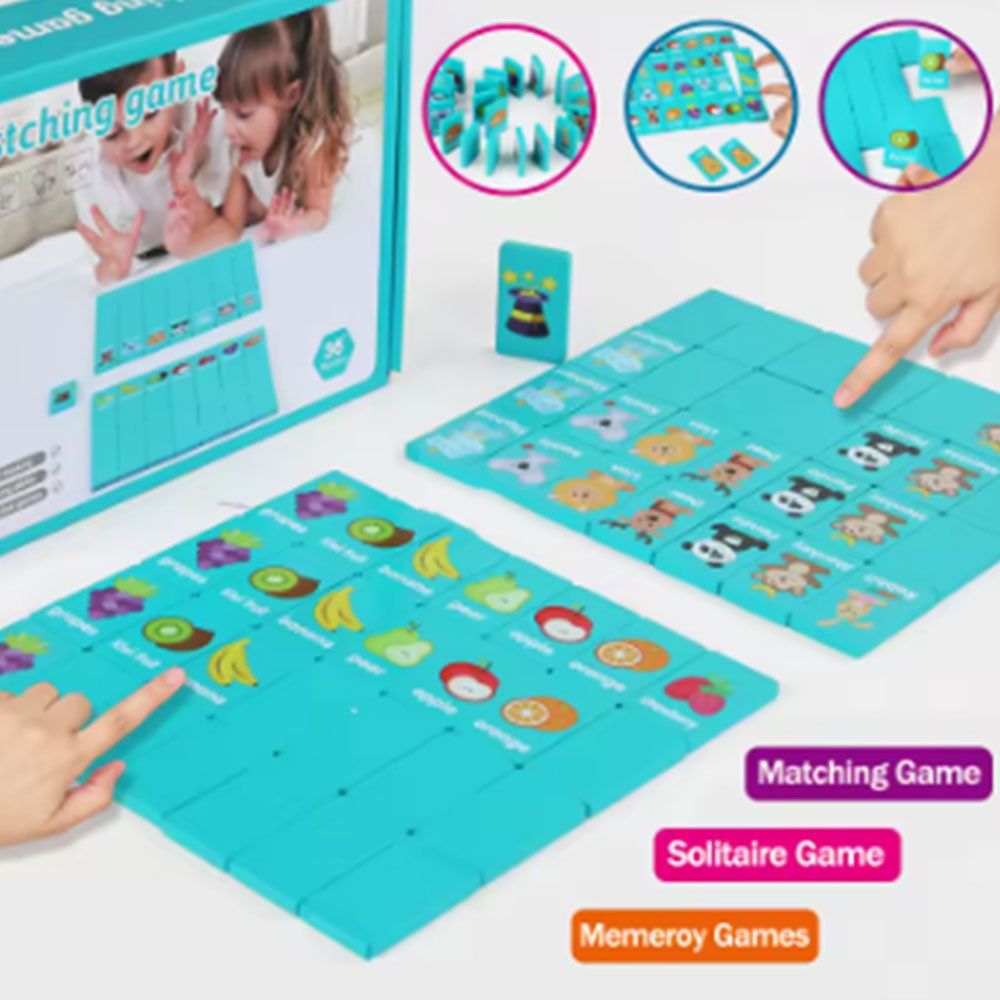 Wooden Memory Solitaire Matchi - Board Game Flip 7 review and price