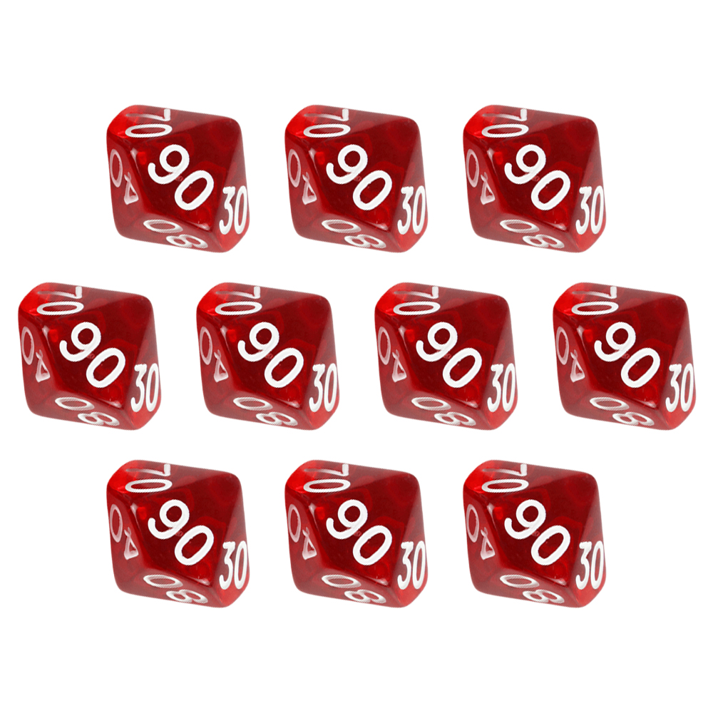D10(00-90) Dice Set 10pcs Tran - Board Game Digital review and price