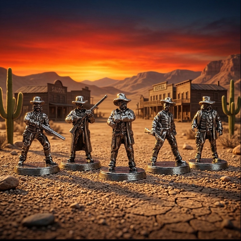 Wild West Metal Miniatures Set - Board Game Wild Wild review and price