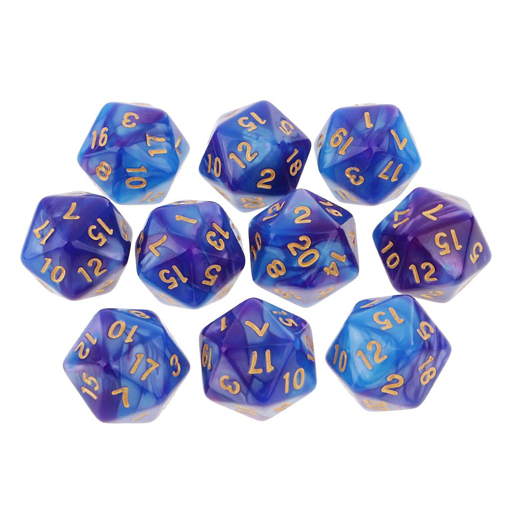 10pcs Polyhedral 20 Sided Dice - Board Game Digital review and price