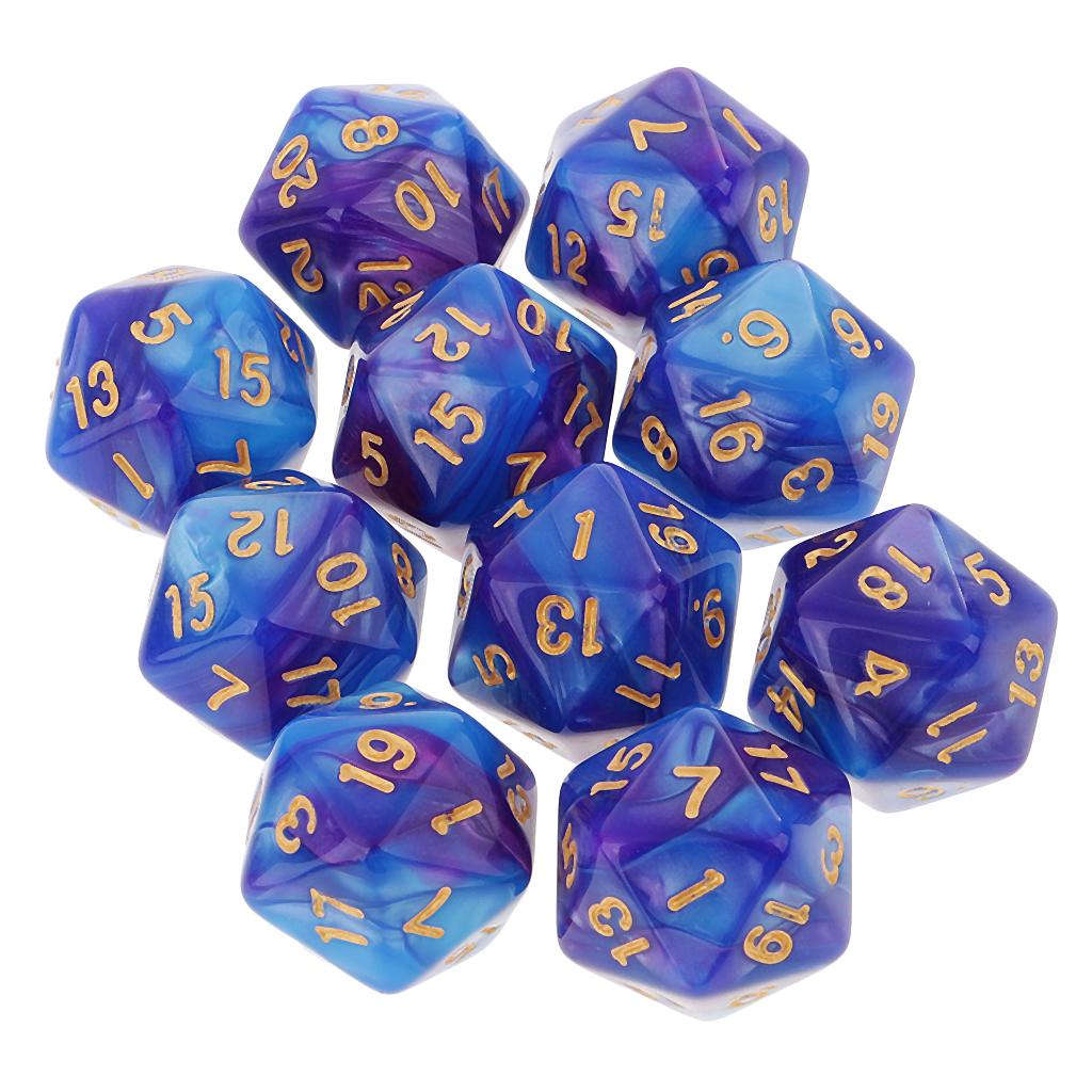 10pcs Polyhedral 20 Sided Dice - Board Game Digital review and price