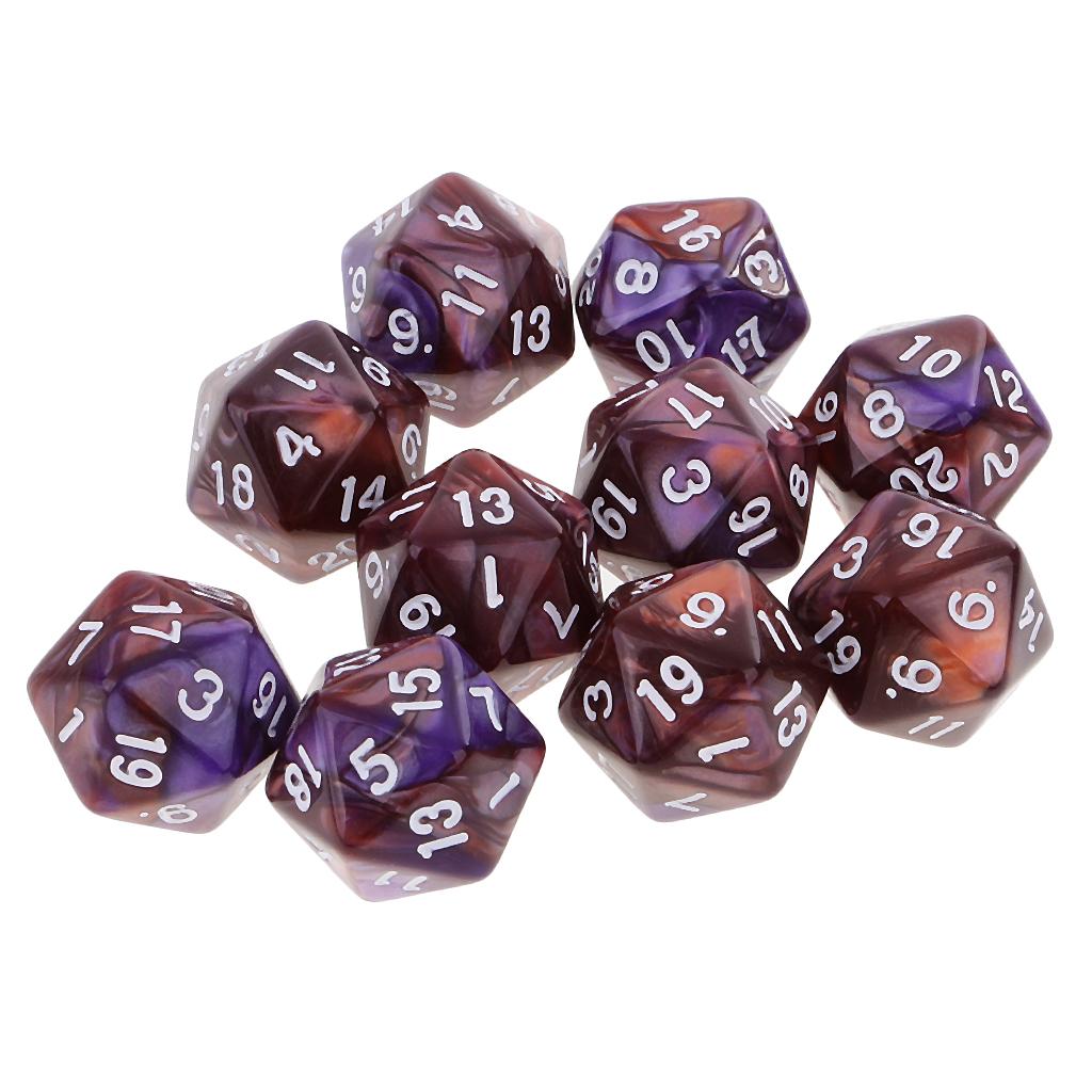 10pcs Polyhedral 20 Sided Dice - Board Game Digital review and price
