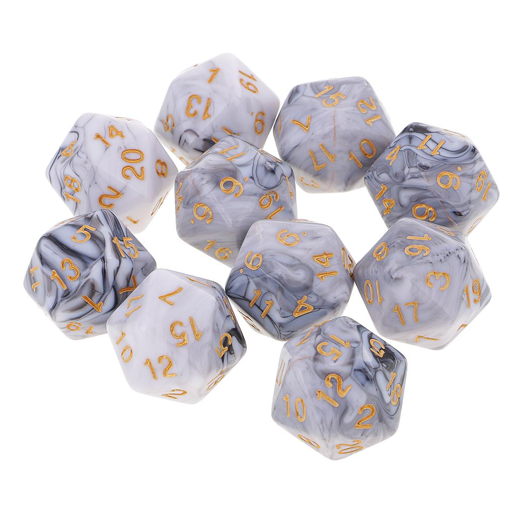 10pcs Polyhedral 20 Sided Dice - Board Game Digital review and price