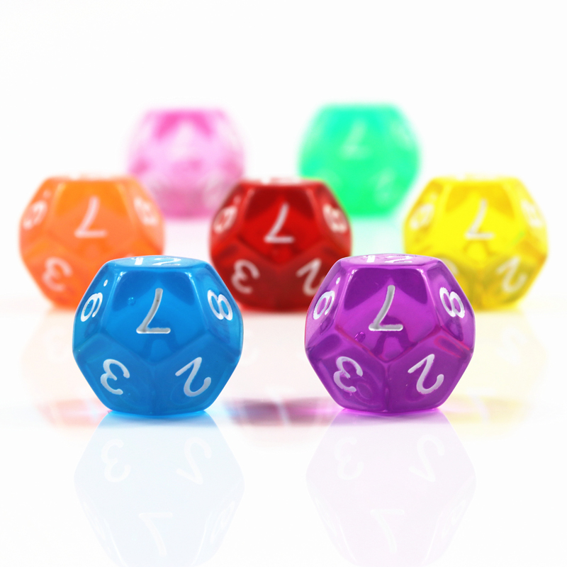 10Pcs 12 Sided Transparent Col - Board Game Digital review and price