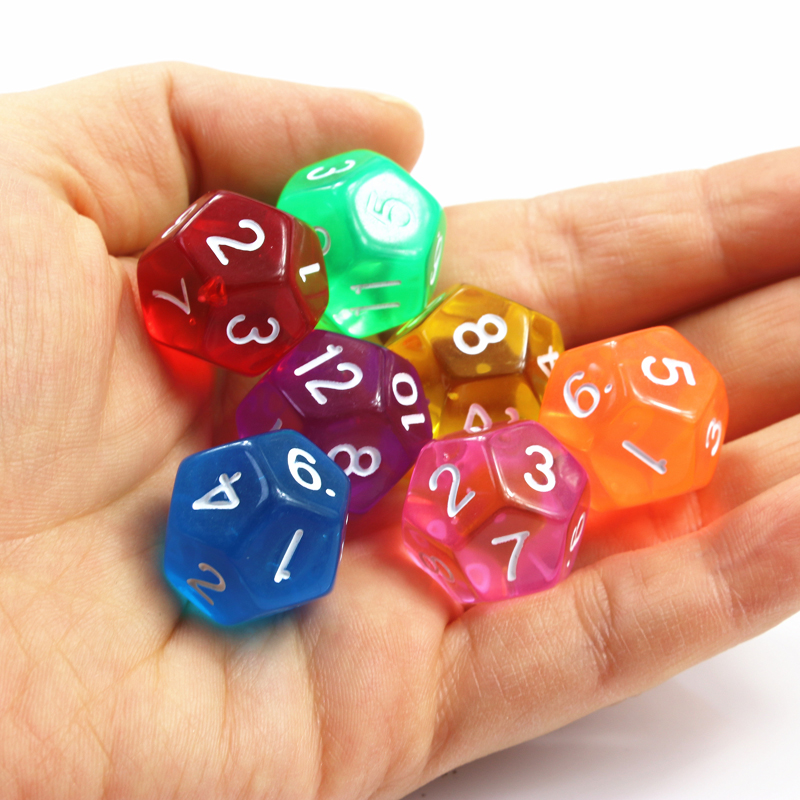 10Pcs 12 Sided Transparent Col - Board Game Digital review and price