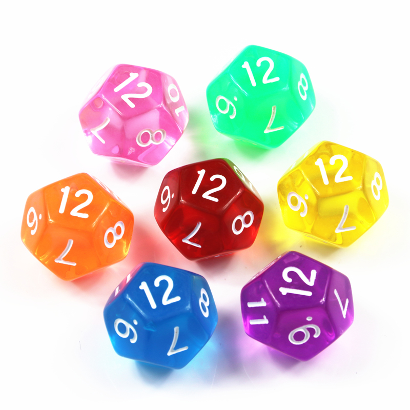 10Pcs 12 Sided Transparent Col - Board Game Digital review and price